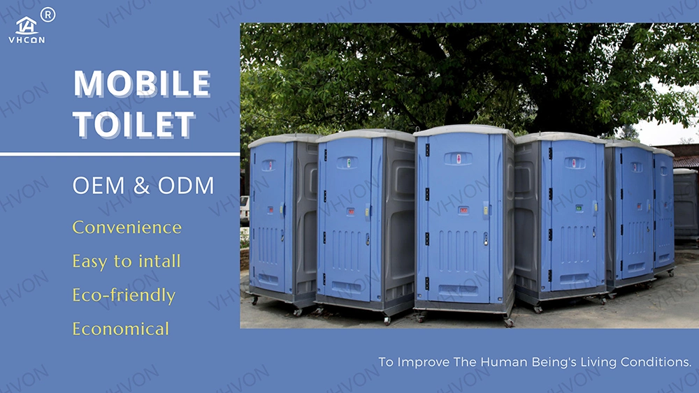 Prefabricated Bathroom Design Light Weight Small Size Chemical Portable Toilet