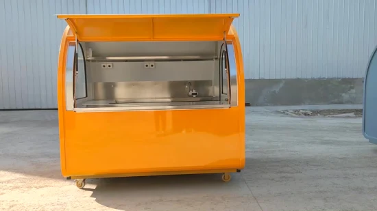 Carrozza ristorante mobile per alimenti, piccola panetteria a buffet, rimorchio per carrelli di cibo di strada standard americano