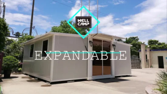 Wellcamp 1 ora di montaggio rapido 2 camere da letto pieghevole portatile mobile espandibile contenitore prezzo casa con WC